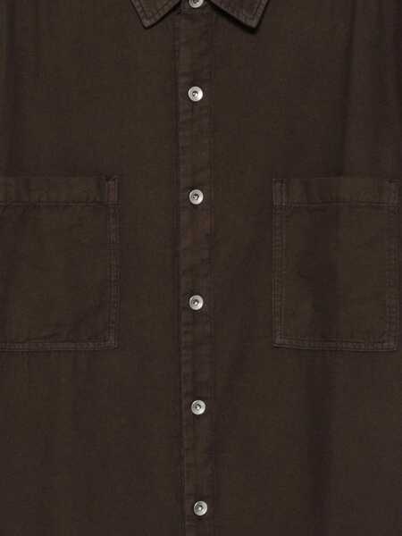 Camasi casual Rick Owens Jumbo Outershirt Shirt BROWN Barbati (BM 19071973) 3