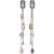 Marc Jacobs "J Marc Luxe Gem Drop" Earrings SILVER