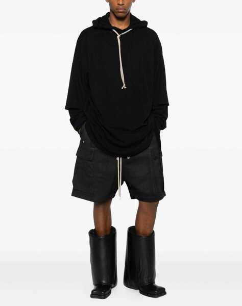 Bluze de trening Rick Owens Tommy Hustler Hoodie BLACK Barbati (BM 19072018) 2