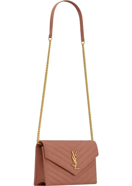 Portofele Saint Laurent Wallet With Chain Envelope Cassandre PINK Femei (BM 19072117) 2