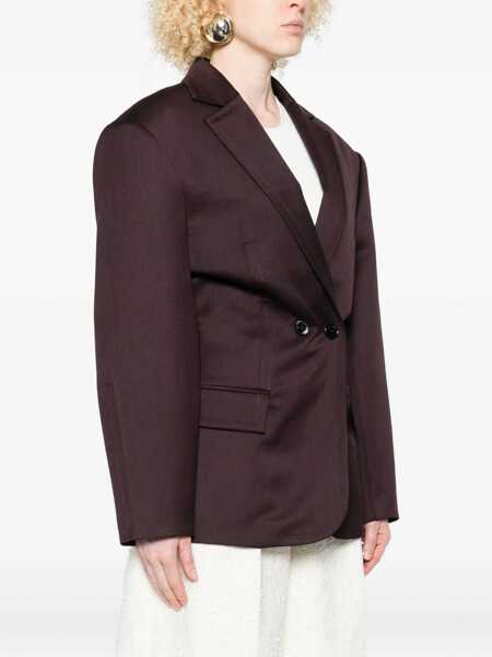 Sacouri Magda Butrym Straight Wool Blazer BORDEAUX Femei (BM 19072144) 3