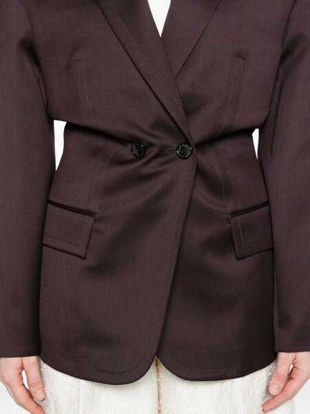 Sacouri Magda Butrym Straight Wool Blazer BORDEAUX Femei (BM 19072144) 5