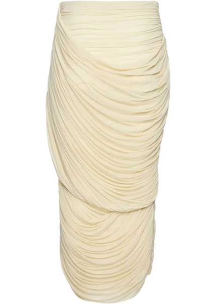 Fuste casual Magda Butrym Draped Midi Skirt IVORY Femei (BM 19072153) 1