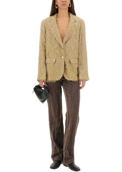 Sacouri ALYSI Single-Breasted Fringe Blazer BEIGE Femei (BM 19072192) 2