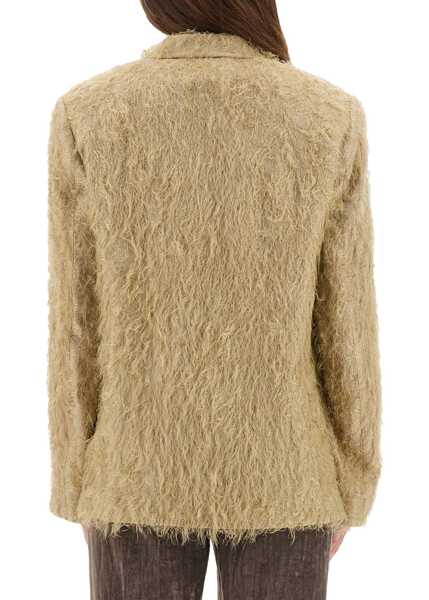 Sacouri ALYSI Single-Breasted Fringe Blazer BEIGE Femei (BM 19072192) 3