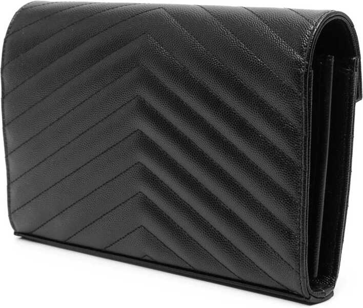 Portofele Saint Laurent Cassandre Clutch Bag With Chain BLACK Femei (BM 19072225) 3