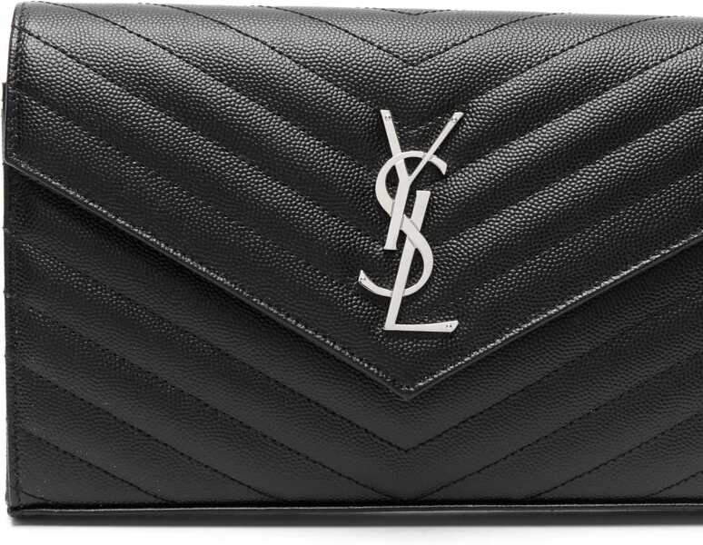 Portofele Saint Laurent Cassandre Clutch Bag With Chain BLACK Femei (BM 19072225) 4