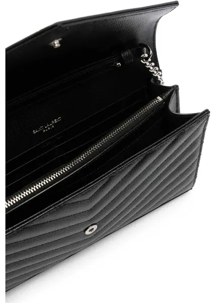 Portofele Saint Laurent Cassandre Clutch Bag With Chain BLACK Femei (BM 19072225) 5