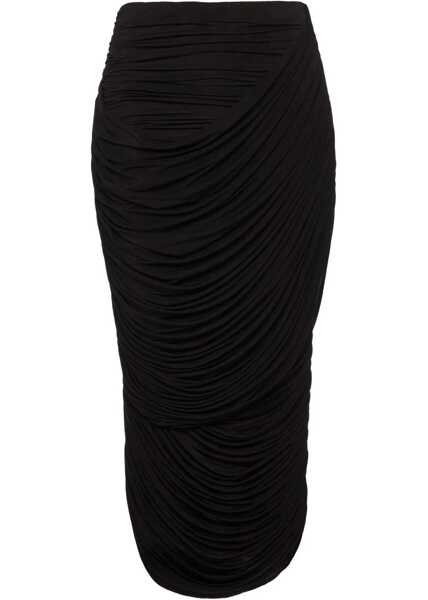 Fuste casual Magda Butrym Draped Midi Skirt BLACK Femei (BM 19072252) 1