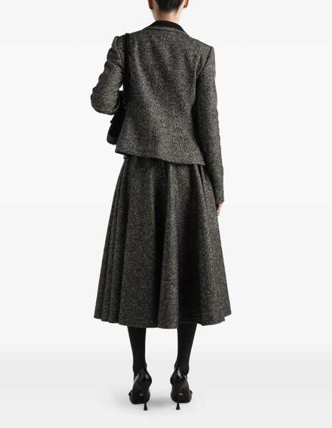 Sacouri office Dolce & Gabbana Single-Breasted Jacket In Wool Blend Dot GREY Femei (BM 19072258) 3