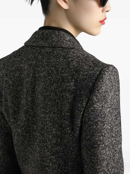 Sacouri office Dolce & Gabbana Single-Breasted Jacket In Wool Blend Dot GREY Femei (BM 19072258) 5