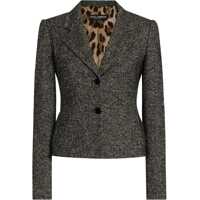Sacouri office Single-Breasted Jacket In Wool Blend Dot Femei