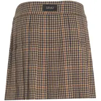 Fuste scurte Dama - Fuste scurte Liu Jo White Pleated mini skirt Brown Femei (BM 19072315) - B-mall.ro