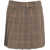 Liu Jo White Pleated mini skirt Brown
