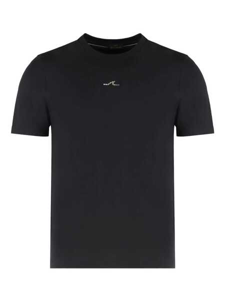 Tricouri Paul&Shark Paul & Shark T-Shirt In Cotton With Print Black Barbati (BM 19072920) 1