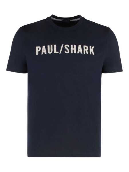 Tricouri Paul&Shark Paul & Shark T-Shirt In Cotton Jersey With Logo BLUE Barbati (BM 19072929) 1