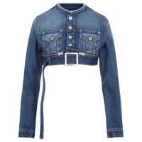 Geci Jean Paul Gaultier Super Cropped Denim Jacket Clothing Femei