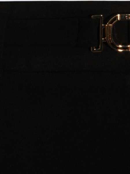 Pantaloni casual TWINSET Black Pants With Belt With Buckle And Belt Loops In Viscose Blend Stretch Woman Black Femei (BM 19073226) 4