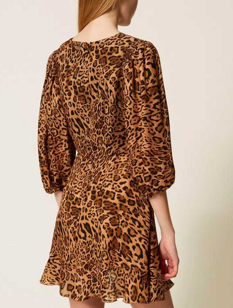 Rochii TWINSET Twinset Dresses ANIMALIER COFFEE/LAND Femei (BM 19073274) 3