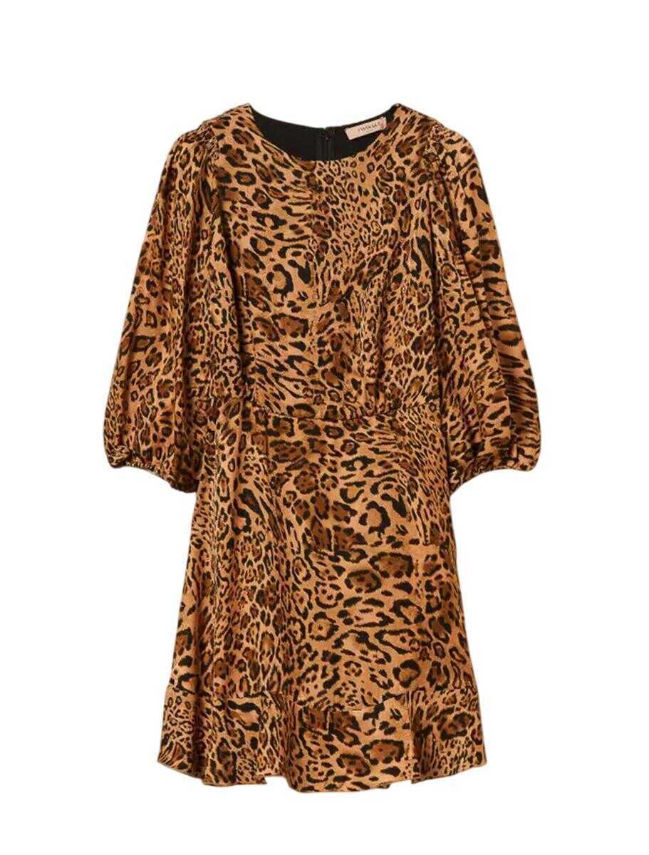 Rochii TWINSET Twinset Dresses ANIMALIER COFFEE/LAND Femei (BM 19073274) 1