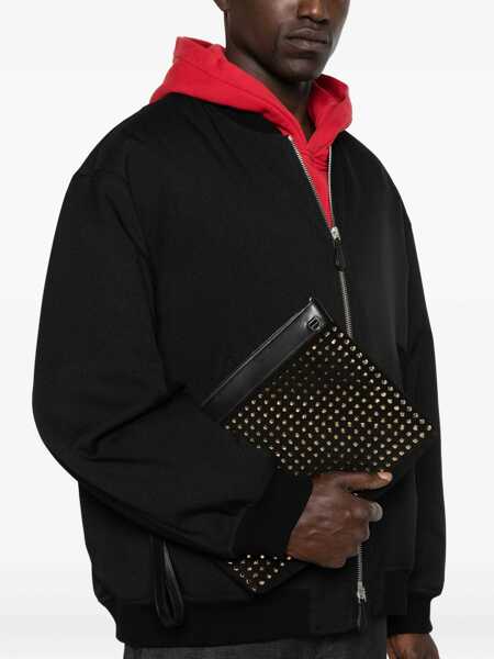 Genti de mana Christian Louboutin Christian Louboutin Funky Leahter Pouch Black Barbati (BM 19073601) 2