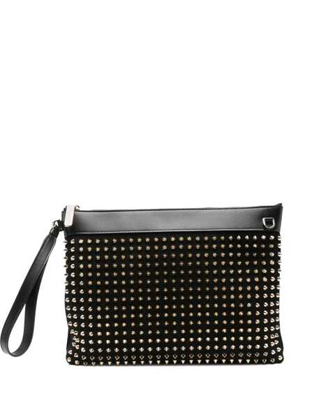 Genti de mana Christian Louboutin Christian Louboutin Funky Leahter Pouch Black Barbati (BM 19073601) 1