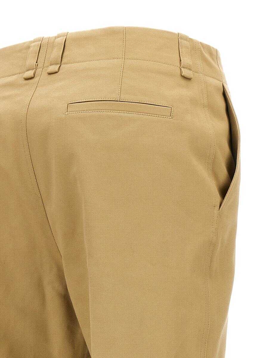 Pantaloni casual Saint Laurent Saint Laurent Drill Pants Beige Femei (BM 19074228) 4