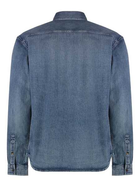 Camasi de blugi Saint Laurent Saint Laurent Cassandre Denim Shirt Navy Barbati (BM 19074429) 2