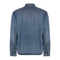 Camasi de blugi pentru Barbati - Camasi de blugi Saint Laurent Saint Laurent Cassandre Denim Shirt Navy Barbati (BM 19074429) - B-mall.ro