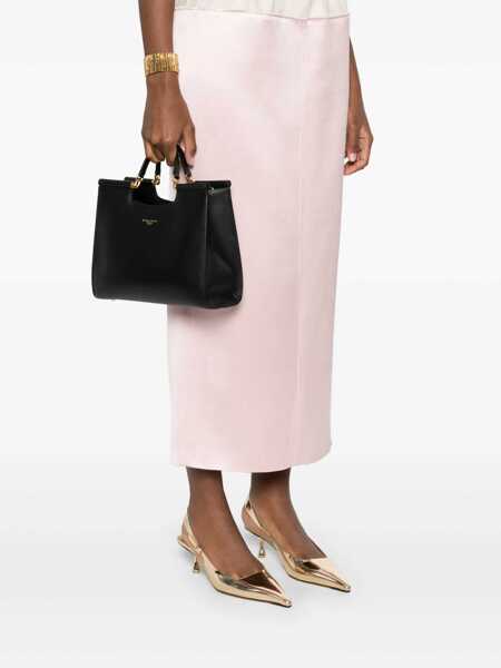 Genti de mana Dolce & Gabbana Dolce & Gabbana Leather Tote Bag With Top Handle BROWN Femei (BM 19074498) 2