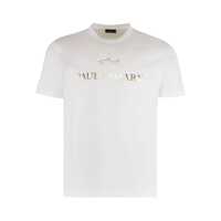 Tricouri Paul & Shark T-Shirt In Cotton Jersey With Logo Print Barbati