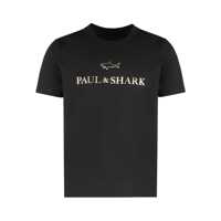 Tricouri Paul & Shark Cotton T-Shirt With Logo Print Barbati