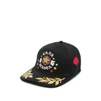 Sepci Casablanca Black Cotton Baseball Cap With Laurel Embroidery Barbati