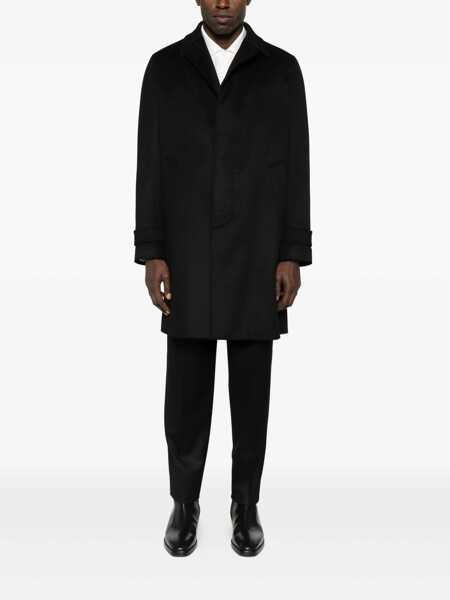 Paltoane Lardini Lardini Black Trench Coat Black Barbati (BM 19075101) 2