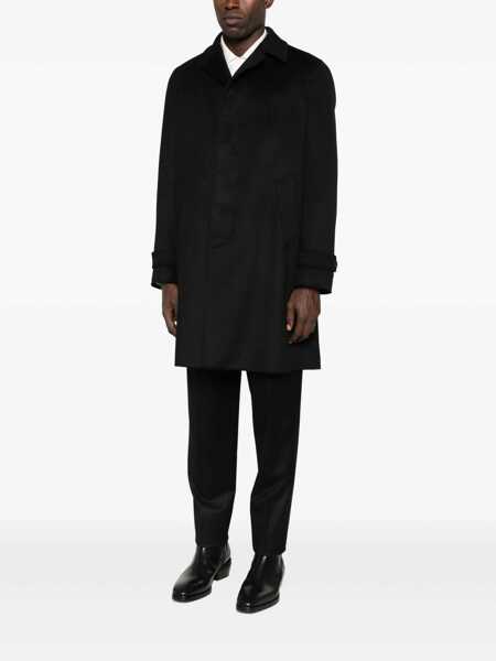 Paltoane Lardini Lardini Black Trench Coat Black Barbati (BM 19075101) 3