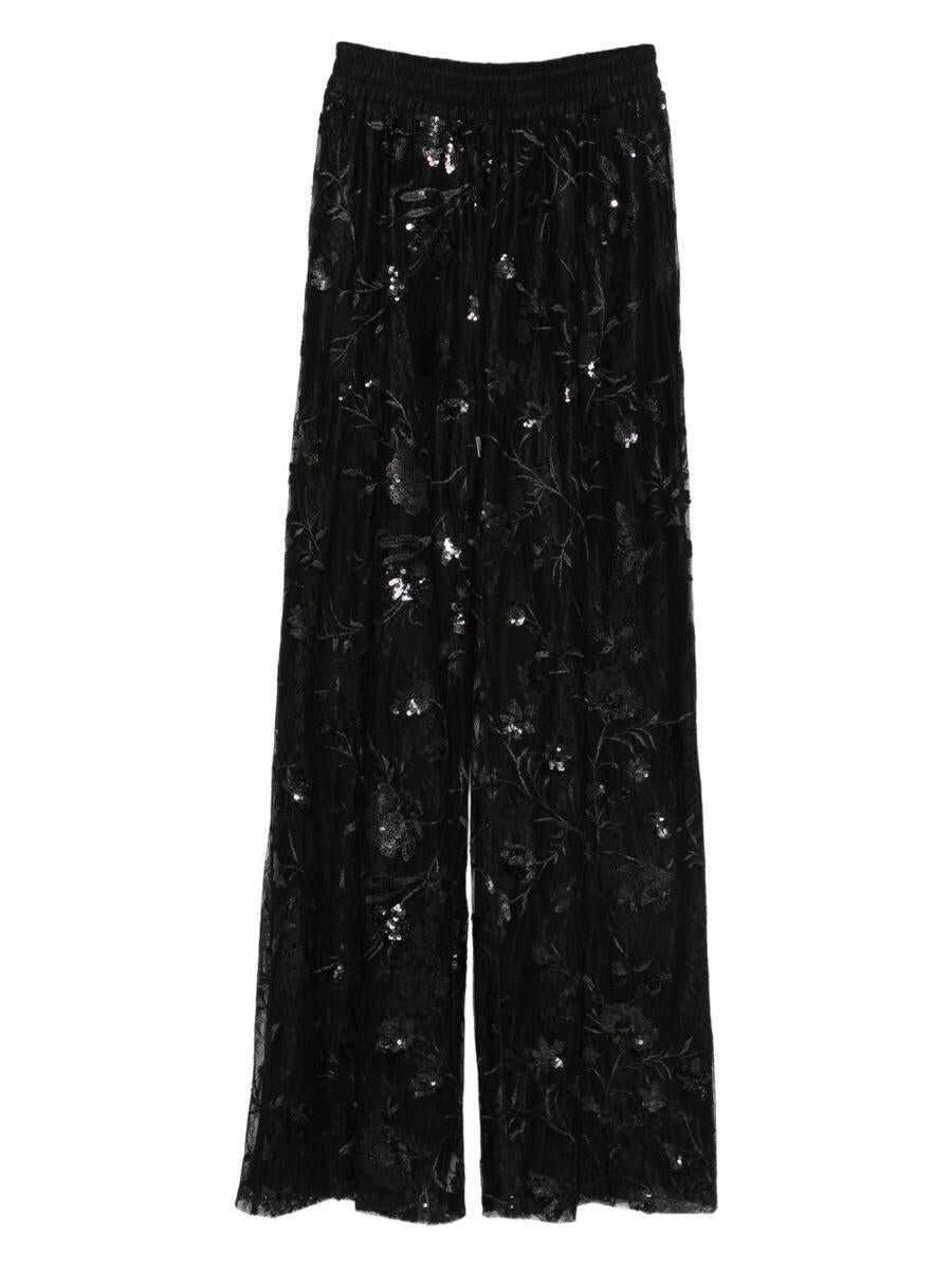Pantaloni casual ERMANNO FIRENZE Ermanno Firenze Sequined Trousers Black Femei (BM 19075137) 1