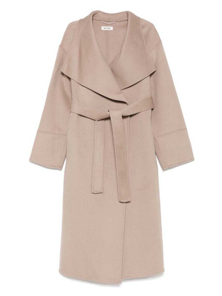 Paltoane Soft Goat Soft Goat Cashmere Belted Coat Beige Femei (BM 19075440) 1