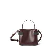 Genti de umar Brunello Cucinelli Dama - Genti de umar Brunello Cucinelli Bordeaux Shoulder Bag With Logo Lettering And Monil Details In Leather Woman Red Femei (BM 19076106) - B-mall.ro