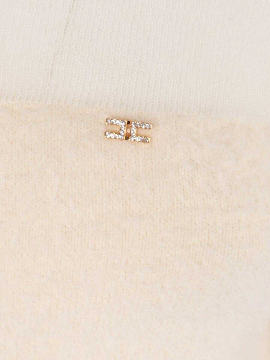 Pulovere Elisabetta Franchi Elisabetta Franchi Girocoll WHITE Femei (BM 19076184) 3