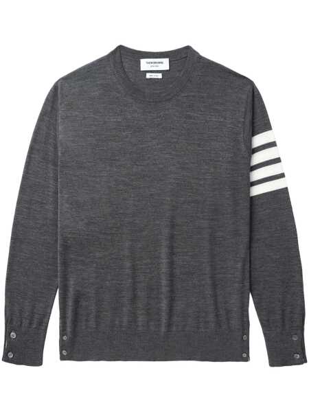Pulovere Thom Browne Thom Browne Grey Wool Knitwear Grey Barbati (BM 19076205) 1