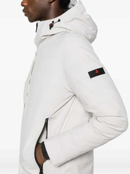 Geci Peuterey Peuterey Short Jacket In Stretch Polyester Canvas Bonded To Jersey LIGHT GREY Barbati (BM 19076499) 5