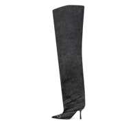 Bocanci Diesel Dama - Bocanci Diesel Diesel Diesel High Boots In Black Denim With Stiletto Heel And Pointed Toe Black Femei (BM 19077135) - B-mall.ro