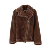 Paltoane S.W.O.R.D. 6644 Dama - Paltoane S.W.O.R.D. 6644 WOMAN FAKE FUR JACKET Brown Femei (BM 19077198) - B-mall.ro