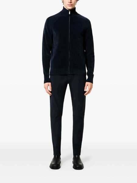 Pulovere casual Rrd velvet full zip knit Blue Barbati (BM 19077339) 2