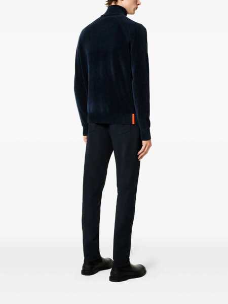 Pulovere casual Rrd velvet full zip knit Blue Barbati (BM 19077339) 3