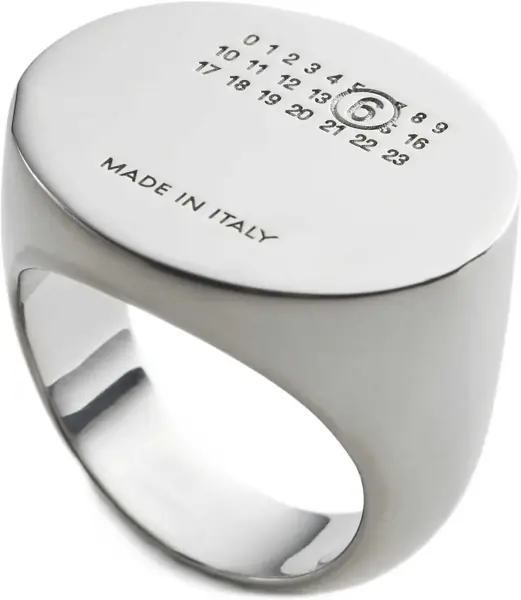 Inele MM6 Maison Margiela Numeric Chevalire Ring POLISHED PALLADIO Femei (BM 19077436) 3