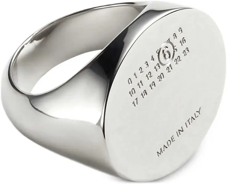 Inele MM6 Maison Margiela Numeric Chevalire Ring POLISHED PALLADIO Femei (BM 19077436) 4