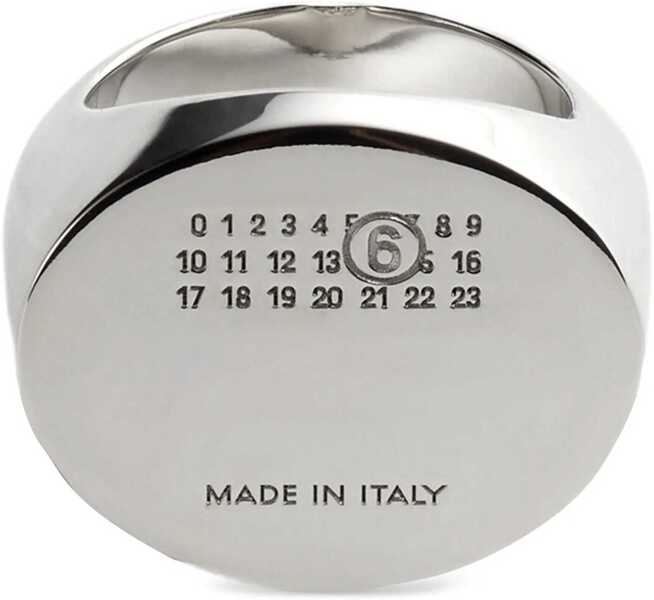 Inele MM6 Maison Margiela Numeric Chevalire Ring POLISHED PALLADIO Femei (BM 19077436) 1