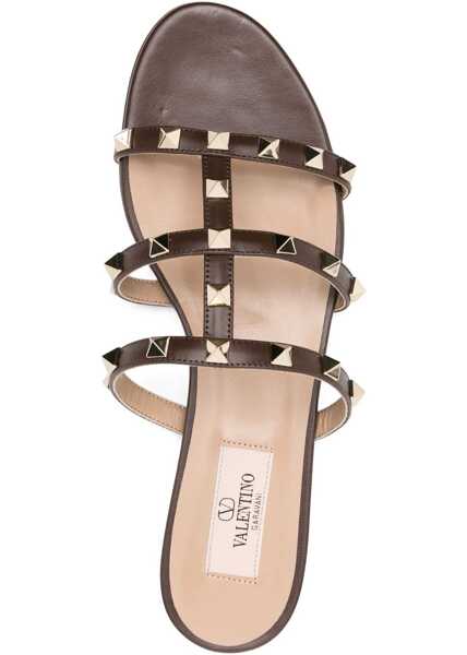 Sandale Valentino Garavani Rockstud Slider Sandal BARK BROWN Femei (BM 19077448) 4