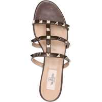 Sandale Dama - Sandale Valentino Garavani Rockstud Slider Sandal BARK BROWN Femei (BM 19077448) - B-mall.ro